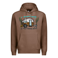 Chestnut camping is my happy place Premium Hoodie - CowhideDigitalArt