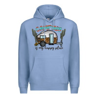 Colony Blue camping is my happy place Premium Hoodie - CowhideDigitalArt