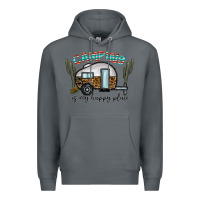 Rock camping is my happy place Premium Hoodie - CowhideDigitalArt