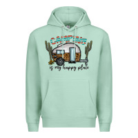 Seafoam camping is my happy place Premium Hoodie - CowhideDigitalArt