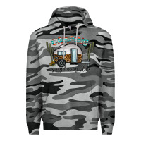 Slate Camo camping is my happy place Premium Hoodie - CowhideDigitalArt