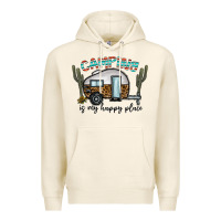 Tofu camping is my happy place Premium Hoodie - CowhideDigitalArt