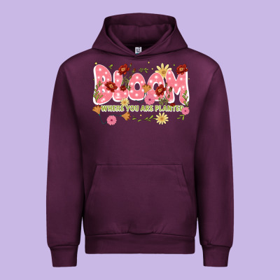 Bloom Where You Are Planted Urban Hoodie Designed By Jahusdesignshop