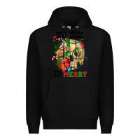 Black Dead İnside But Merry Human Skull Premium Hoodie - FaDigitalArtStudio