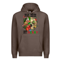 Coffee Dead İnside But Merry Human Skull Premium Hoodie - FaDigitalArtStudio