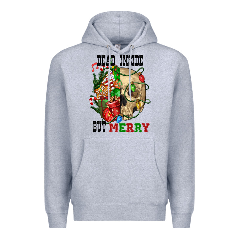Dead İnside But Merry Human Skull Premium Hoodie by FaDigitalArtStudio | Teevron
