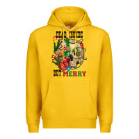 Lemon Dead İnside But Merry Human Skull Premium Hoodie - FaDigitalArtStudio