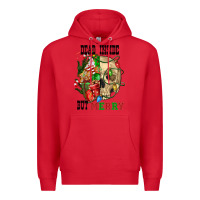 Red Dead İnside But Merry Human Skull Premium Hoodie - FaDigitalArtStudio