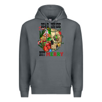 Rock Dead İnside But Merry Human Skull Premium Hoodie - FaDigitalArtStudio