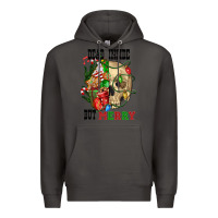 Smoke Dead İnside But Merry Human Skull Premium Hoodie - FaDigitalArtStudio