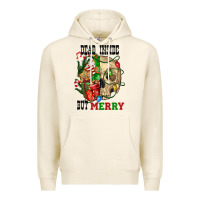 Tofu Dead İnside But Merry Human Skull Premium Hoodie - FaDigitalArtStudio