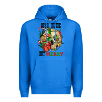 True Royal Dead İnside But Merry Human Skull Premium Hoodie - FaDigitalArtStudio