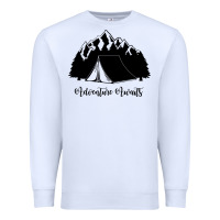 White Adventure Camping Premium Sweatshirt - Unal Design