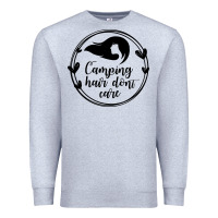 Heather Grey Camping Premium Sweatshirt - Unal Design