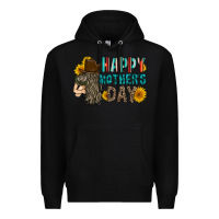 Black happy mothers day Premium Hoodie - RacoonDesign