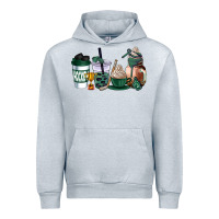 Heather Grey hunter green hockey coffee cups Urban Hoodie - AdoDesignShop