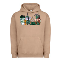 Pigment Burro hunter green hockey coffee cups Urban Hoodie - AdoDesignShop