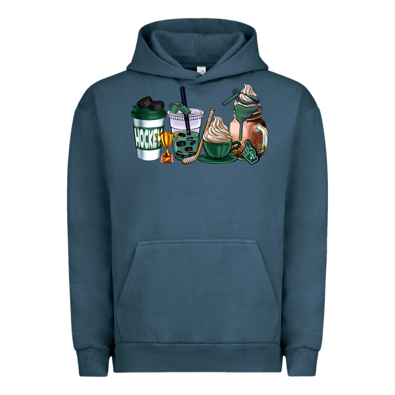 Hunter Green Hockey Coffee Cups Urban Hoodie by AdoDesignShop | Teevron