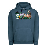 Pigment Midnight Navy hunter green hockey coffee cups Urban Hoodie - AdoDesignShop