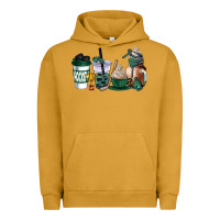 Pigment Peanut Butter hunter green hockey coffee cups Urban Hoodie - AdoDesignShop