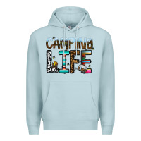 Blue Mist camping life Premium Hoodie - CowhideDigitalArt