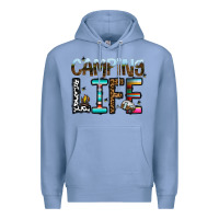 Colony Blue camping life Premium Hoodie - CowhideDigitalArt