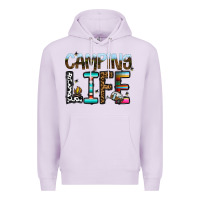 Lilac camping life Premium Hoodie - CowhideDigitalArt