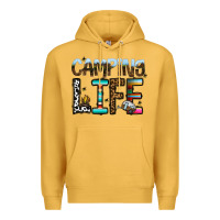 Mustard camping life Premium Hoodie - CowhideDigitalArt
