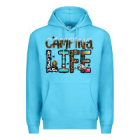 Ocean Blue camping life Premium Hoodie - CowhideDigitalArt