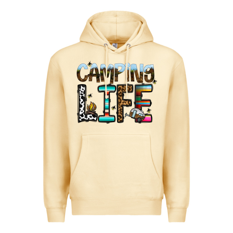 Camping Life Premium Hoodie by CowhideDigitalArt | Teevron