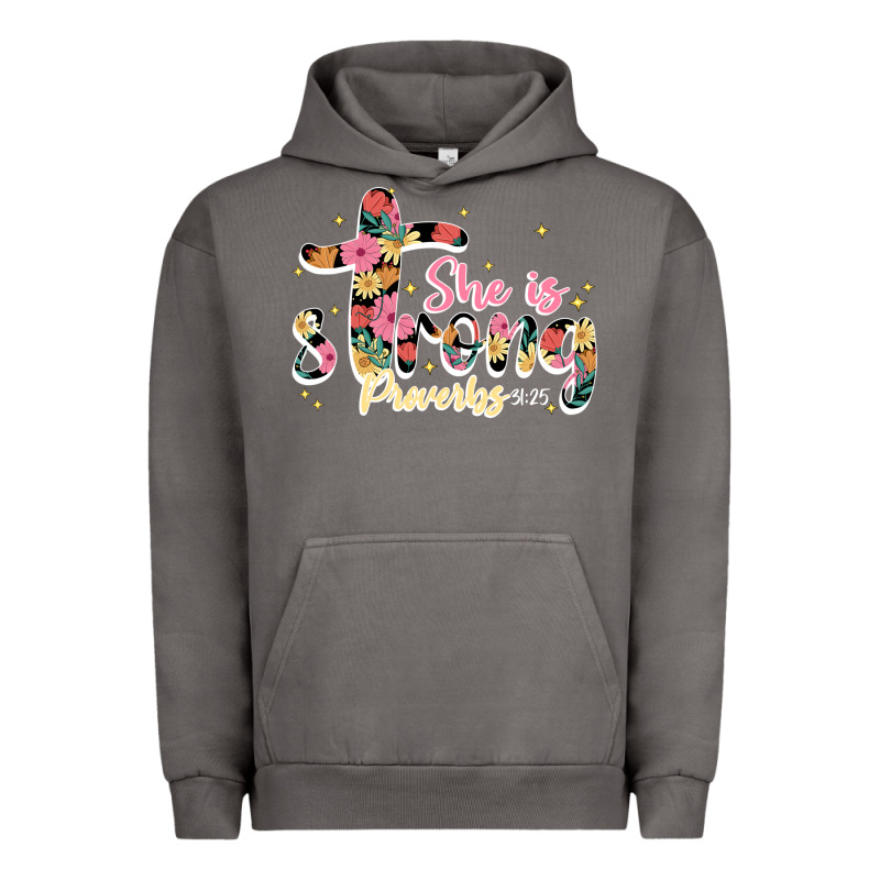 She Is Strong Proverbs 31 25 Urban Hoodie by JahusDesignShop | Teevron