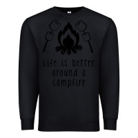 Black life is better around a campfire Premium Sweatshirt - Unal Design