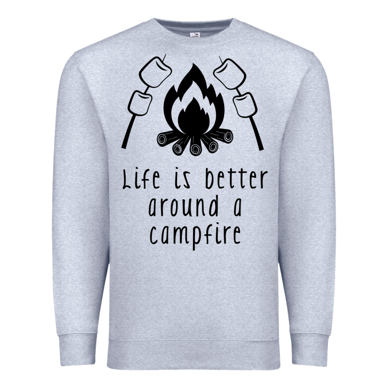 Life Is Better Around A Campfire Premium Sweatshirt by Unal Design | Teevron