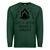 Sports Green life is better around a campfire Premium Sweatshirt - Unal Design