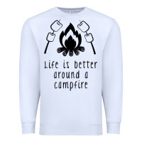 White life is better around a campfire Premium Sweatshirt - Unal Design