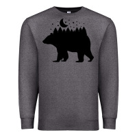 Charcoal Heather bear Premium Sweatshirt - Unal Design