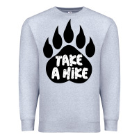 Heather Grey take a hike Premium Sweatshirt - Unal Design
