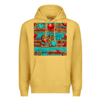 Antique Gold teacher life seamless pattern Premium Hoodie - HRA Design Shop