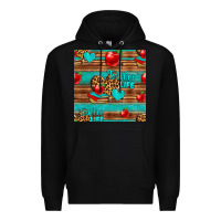 Black teacher life seamless pattern Premium Hoodie - HRA Design Shop