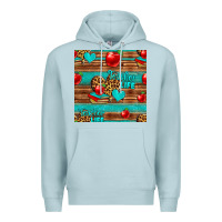 Blue Mist teacher life seamless pattern Premium Hoodie - HRA Design Shop