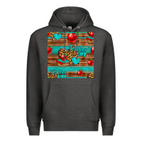 Charcoal Heather teacher life seamless pattern Premium Hoodie - HRA Design Shop
