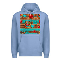 Colony Blue teacher life seamless pattern Premium Hoodie - HRA Design Shop