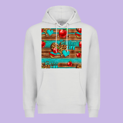 Teacher Life Seamless Pattern Premium Hoodie Designed By Hra Design Shop