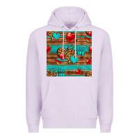 Lilac teacher life seamless pattern Premium Hoodie - HRA Design Shop