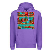 Purple teacher life seamless pattern Premium Hoodie - HRA Design Shop