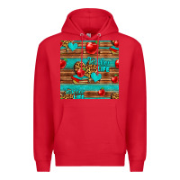 Red teacher life seamless pattern Premium Hoodie - HRA Design Shop