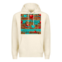 Tofu teacher life seamless pattern Premium Hoodie - HRA Design Shop