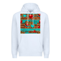 White teacher life seamless pattern Premium Hoodie - HRA Design Shop
