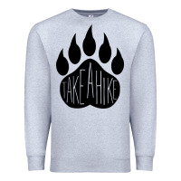 Heather Grey take a hike Premium Sweatshirt - Unal Design