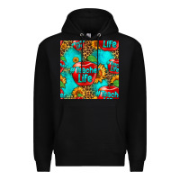 Black teacher apple seamless pattern Premium Hoodie - HRA Design Shop